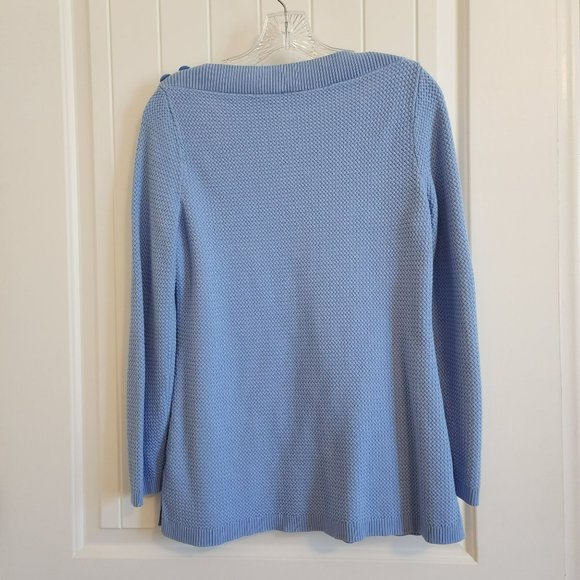 Talbots Blue Sweater Size Medium - Picture 3 of 12